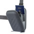 A grey Rollink Mini Bag Go featuring a zipped compartment with a passport and a card holder. It has a branded logo.