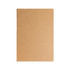 A plain brown notebook with a simple card cover, featuring an unbranded design.