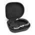 A pair of black Onyx noise-cancelling headphones in a sturdy black carrying case.