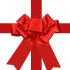 Red custom door bow for real estate handovers, events and branded promotions