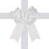 Large white decorative door bow with satin ribbon for Promo On Demand