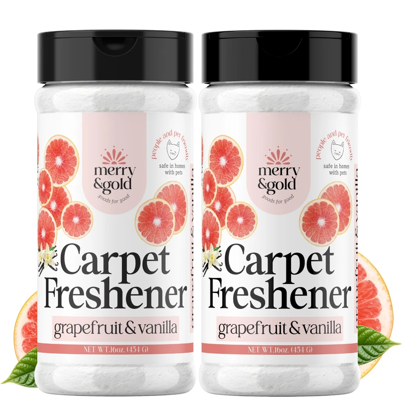 Carpet Deodorizer & Freshener Powder Shaker – Grapefruit & Vanilla