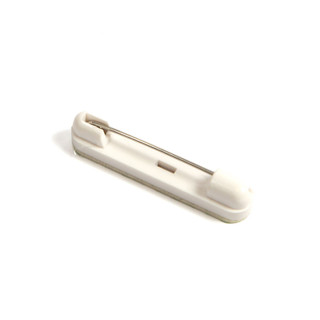 38mm White Self Adhesive Brooch Pin - Pack of 50