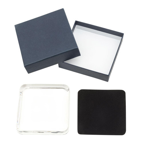 GP5-PAPERWEIGHT-12 - 90mm Square Glass Paperweight Kit - Pack of 12
