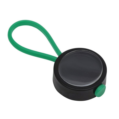 LAZ25-GREEN-100 - Green Loop Key Fob 25mm Round - Pack of 100