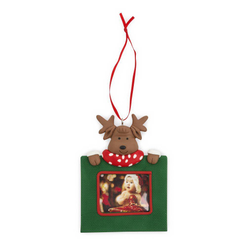 XORN3-REINDEER-12 - Reindeer Christmas Tree Hanger Ornament 45 x 35mm - Pack of 12