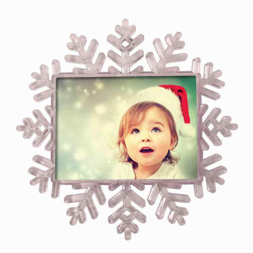XSFM-CLEAR-50 - Snowflake Christmas Magnet 70 x 45mm - Pack of 50