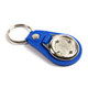 25mm Blue Leather Look Key Fob - Pack of 100