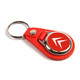 25mm Red Leather Look Key Fob - Pack of 100