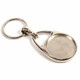 Silver Metal Key Fob 30mm Round 2 Sided - Pack of 100