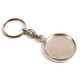 Silver Metal Key Fob 33mm Round 2 Sided - Pack of 100