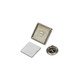 Silver Metal Pin Badge 15mm Square - Pack of 100