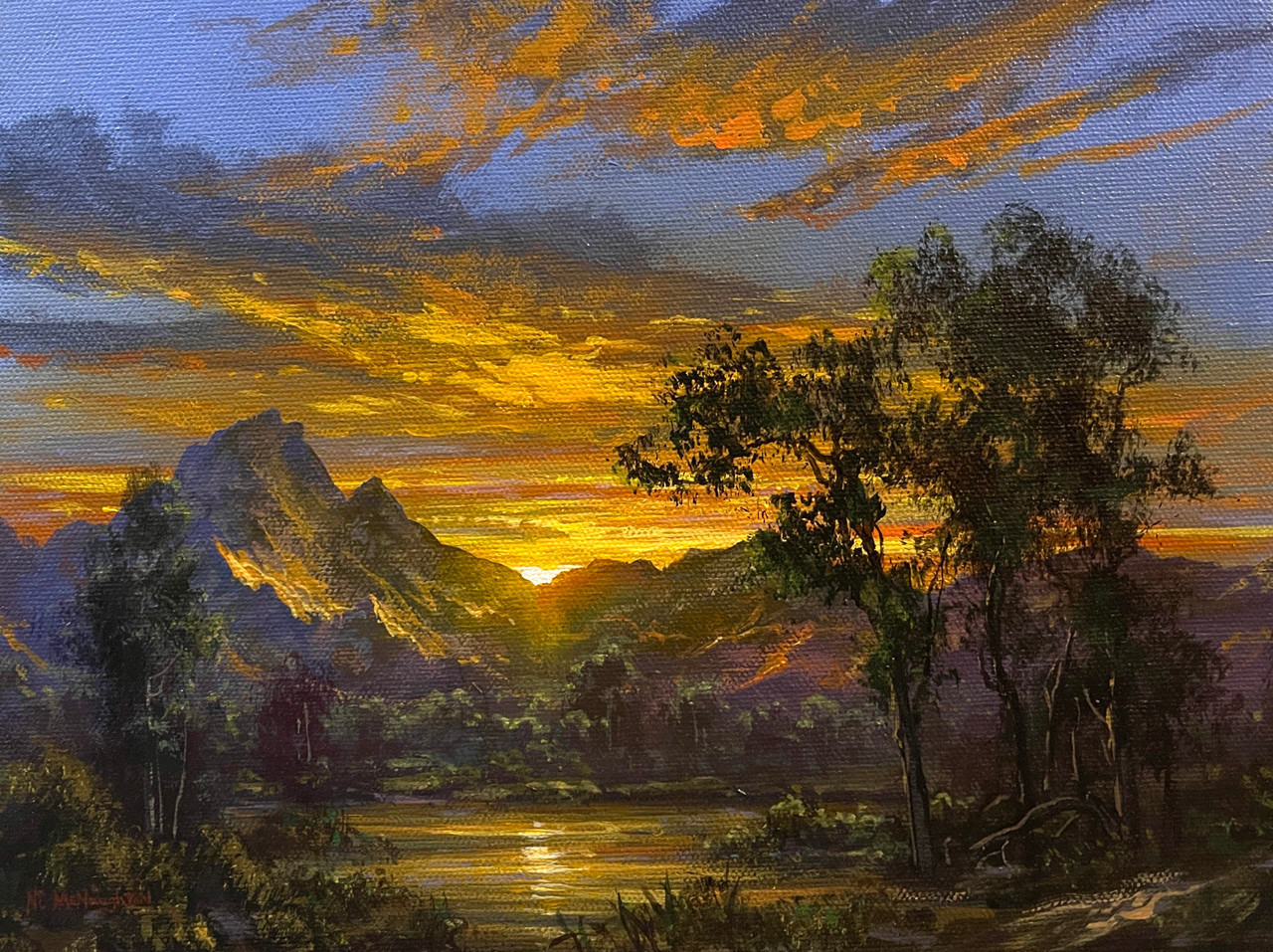 Colors of a Sunset - 9x12 inches. Original Acrylic on Stretched Canvas