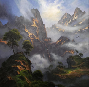 "Mountain Heights" - 20x20 inches, Acrylic on Canvas