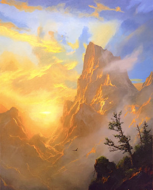 Evening Glow - 16x20 inches, Acrylic on Canvas