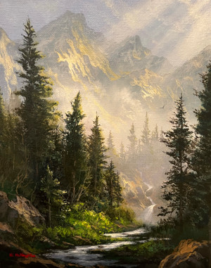 Misty Day - 8X10 inches. Acrylic on Stretched Canvas