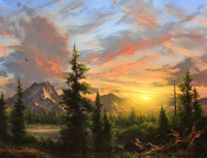 Eventide Glow  - 11x14 inches. Acrylic on Stretched Canvas