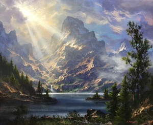 Mountain Lake Song, No. 3  - 16x20 inches. Acrylic on Stretched Canvas