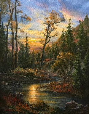 Autumn Eventide - 14x11 inches. Original Acrylic on Stretched Canvas Autumn Eventide - 14x11 inches. Original Acrylic on Stretched Canvas