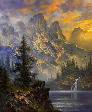 Sunset Grandeur . Original Acrylic on Stretched Canvas