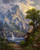 Sunrise at the Lake - 20x16 inches. Original Acrylic on Stretched Canvas. • Free U.S. Shipping