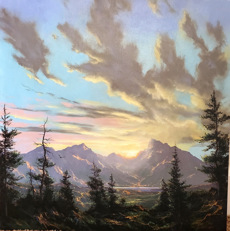 Morning Sunrise - 20x20 inches, Acrylic on Canvas