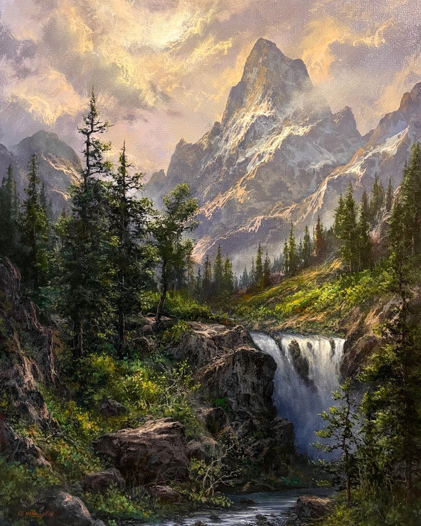 Mountain Grandeur  - 20x16 inches. Original Acrylic on Stretched Canvas