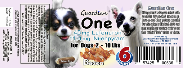 Guardian One® 45mg Lufenuron & Nitenpyram monthly for Small Dogs 2 - 10 Lbs