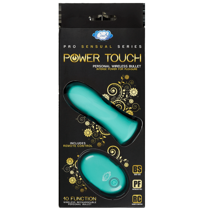 Pro Sensual Power Touch Bullet W/ Remote Control Teal | Local Delivery