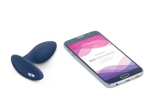 We-vibe Ditto Vibrating Rechargeable Silicone Butt Plug With Remote Control - Blue phone connectivity