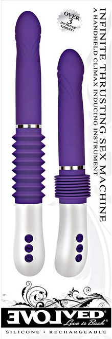 Thrusting Vibrator Dildo Color Purple In Box