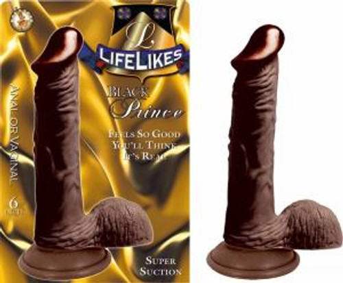 Lifelikes Black Dong Prince 6 inches. Anal or Vaginal Feels so good you will think it is real. Sculpted for the size, feel and pleasure of the real thing!