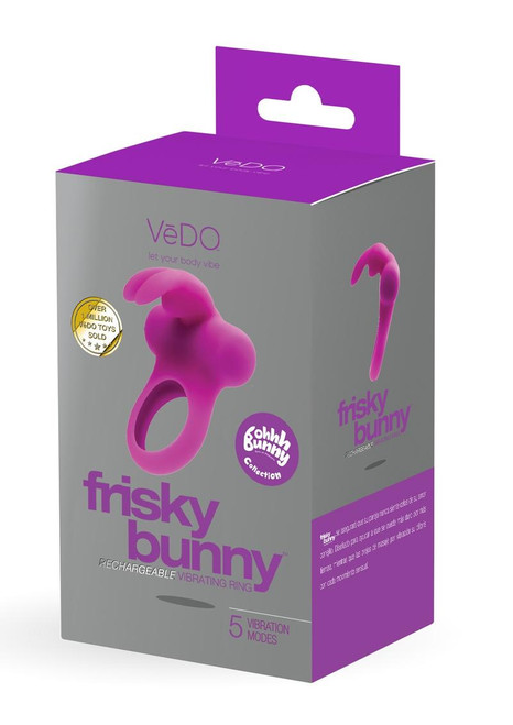 Frisky Bunny Vibrating Ring Purple