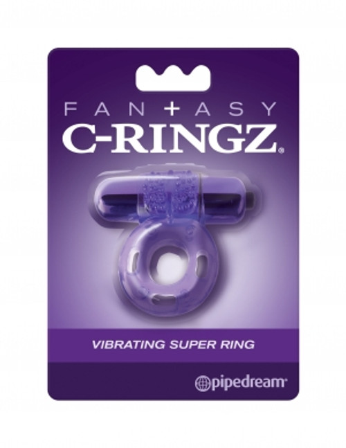 Fantasy C Ringz Vibrating Super Ring Purple front of box