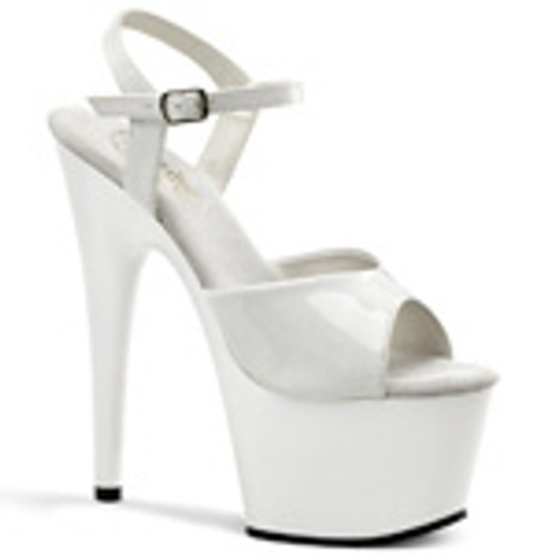 Pleaser ADO709/W/M Wht Pat/Wht 7