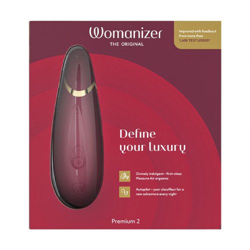 Womanizer Premium 2 Clitoral Stimulator  Bordeaux Image 1