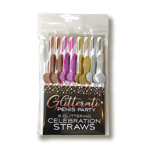 Glitterati Penis Cocktail Straws Image 1