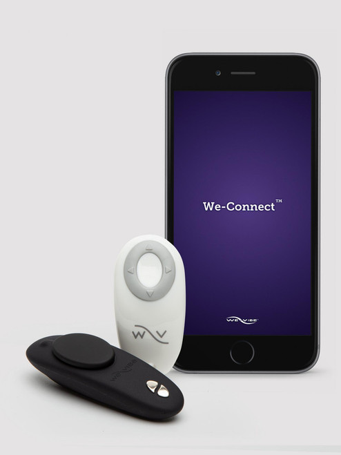 We-Vibe Moxie App and Remote Controlled Wearable Clitoral Panty Vibrator - Satin Black