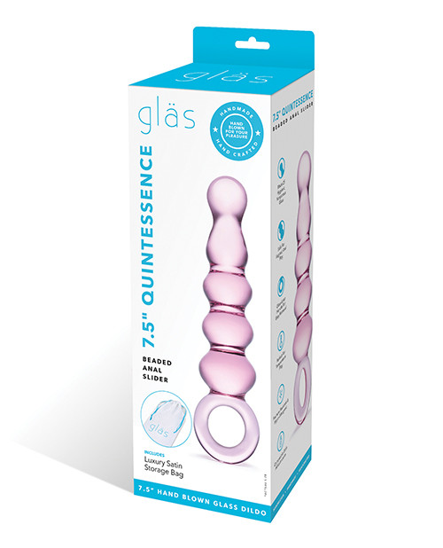 Glas Quintessence Beaded Anal Slider - Glass Dildo