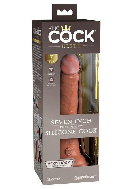 King Cock Elite 7in Cock Caramel