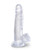 King Cock Clear 7 In Cock W/ Balls front view