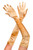 Extra long satin gloves Gold