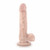 Basic 7in With Suction Cup Beige realistic dildo side view