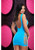 Lap Dance Criss-cross Mini Dress-neon Blue Image1