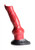 Hell-Hound Canine Penis Silicone Dildo 7.5in - Red/Black