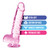 Naturally Yours - 6" Crystalline Dildo Rose