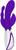 Disco Triple Play Triple Orgasm Vibrator purple silicone with anal, g spot, and clit stimulator front view