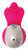 Love Spun Dual Vibrator pink silicone vibrator with spinning clitoral piece bottom view