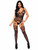 Strappy rose lace suspender bodystocking
