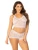 2 PC White Mini Heart Net Halter Cami and Boy Short Set